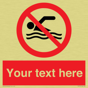 Custom prohibition no swimming